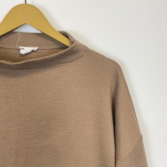 Tribal Jeans Brown Quilted Mock Turtleneck Sweatshirt - Picture 3 of 9
